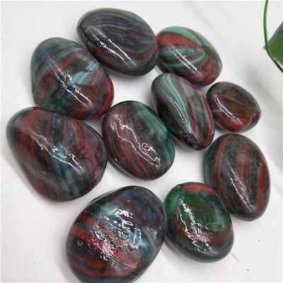 现货供应  园林景观用玻璃制品  椭圆形玻璃石  可免费拿样|ru