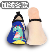 一件代发加绒加厚防滑秋冬儿童家居学步鞋宝宝卡通软底袜鞋亲子款