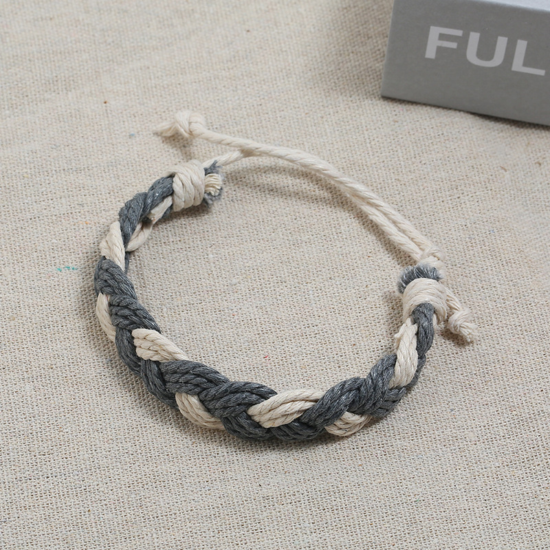 New Colorful Hemp Rope Couple Bracelet Ethnic Style Hand-woven Bracelet Simple Jewelry display picture 2