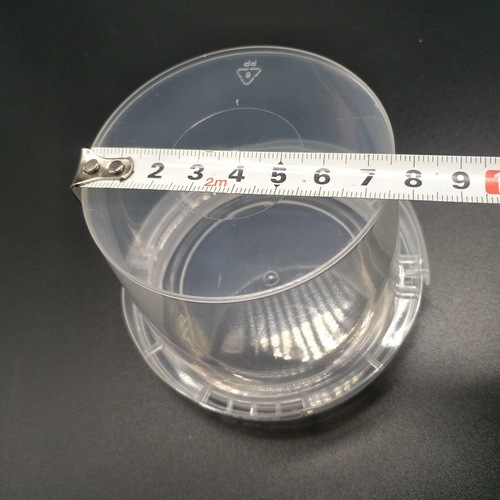 Factory direct sales PP transparent sealed food small bucket plastic bucket 300ml milky white mini portable small round bucket
