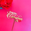 Qixi Valentine's Day Happy INS Wind, Simple Love Day LOVE Acrylic Cake Decoration Account