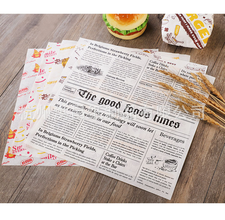 热销沙特中东 三明治纸 汉堡纸 食品包装纸 定做 防油 耐破度高