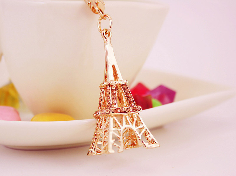 Llavero Creativo De La Torre Eiffel Del Diamante De Las Manualidades display picture 7