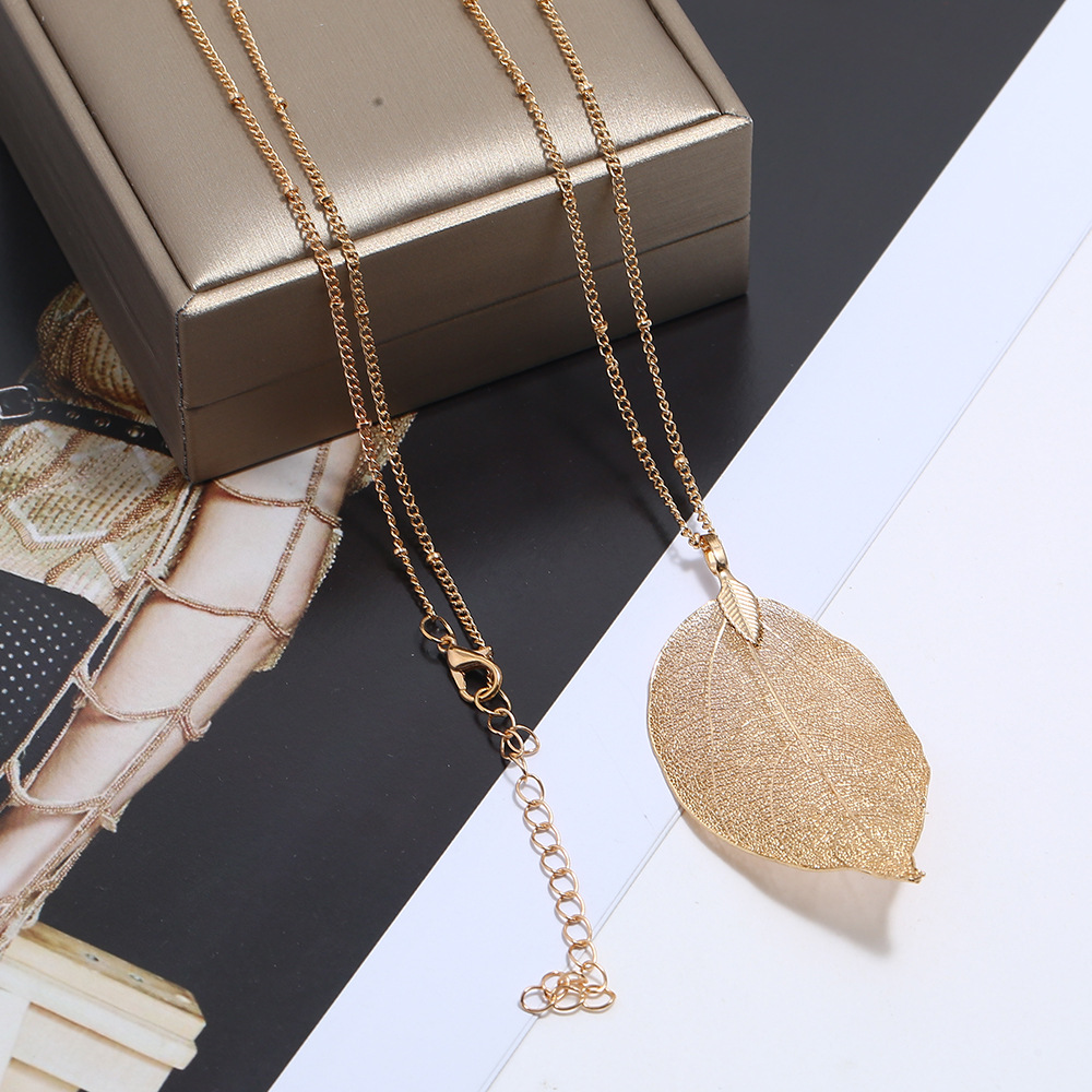 fashion metal geometric Y-shaped pendant long necklace