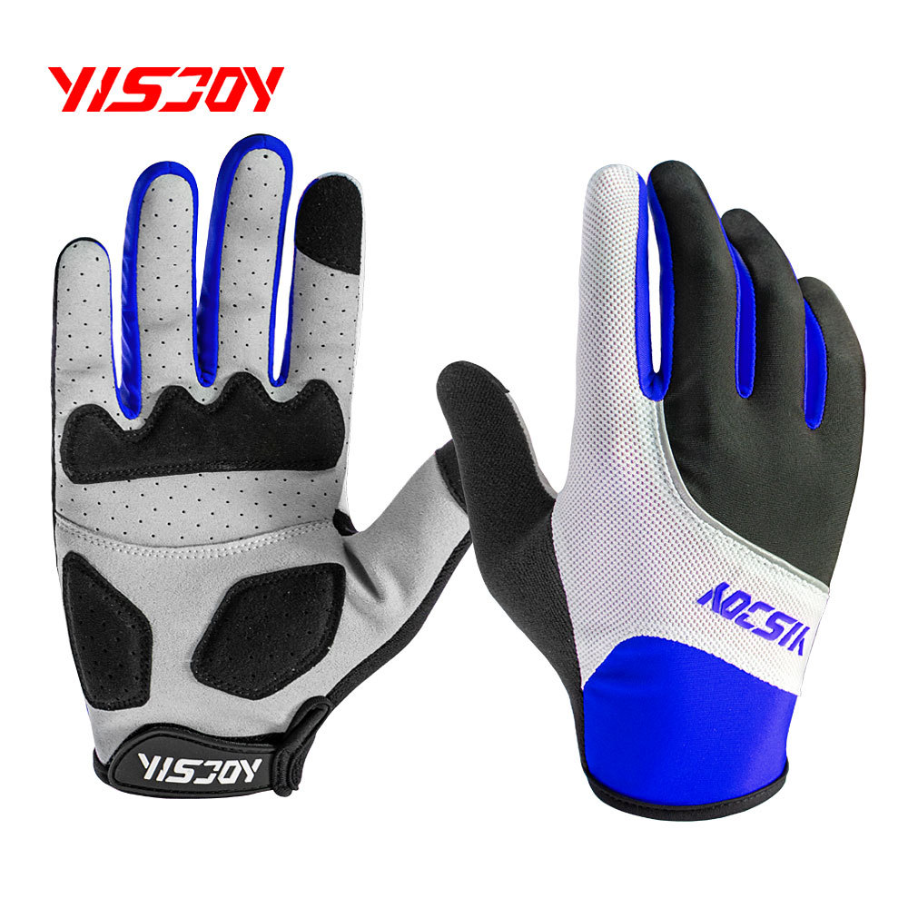 春秋季薄款男女士长指手套网眼透气运动骑行登山户外健身手套批发