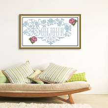 厂家货源十字绣印花花卉系列客厅欧式简约单色玫瑰刺绣小挂画批发