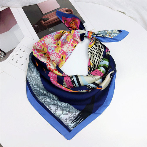 70 square scarf for women Korea Dongdaemun summer literary scarf retro gauze scarf ins small silk scarf spring and autumn