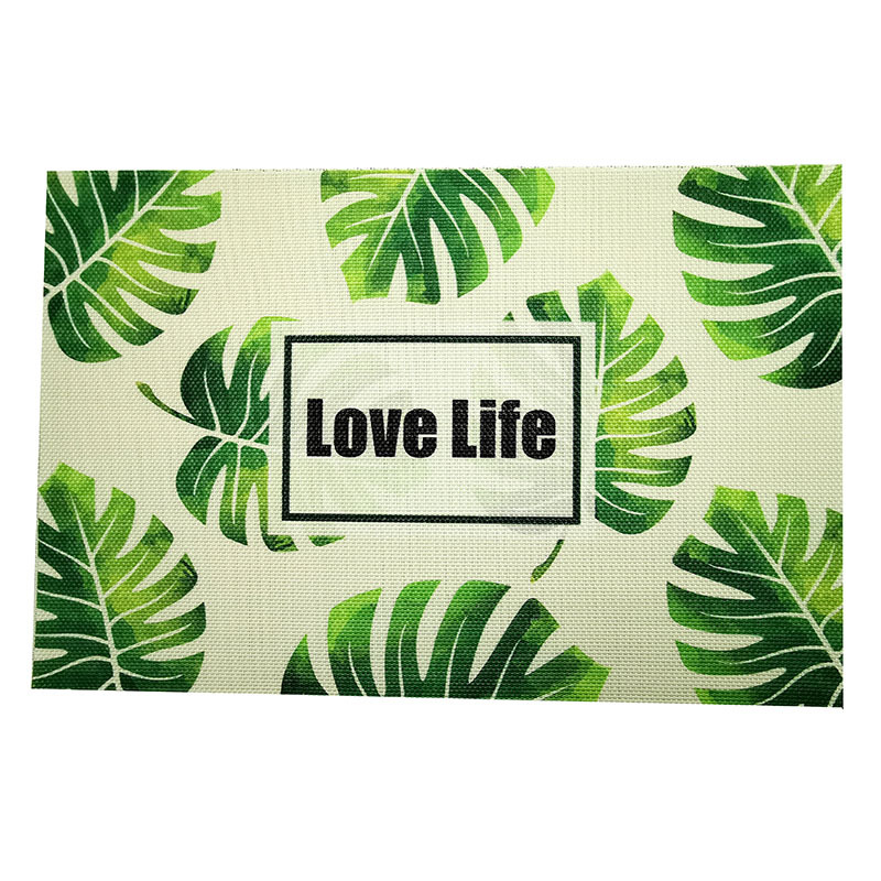 热带森林印花餐垫北欧树叶餐桌垫棉麻防水西餐餐垫厂家直销定制详情图10