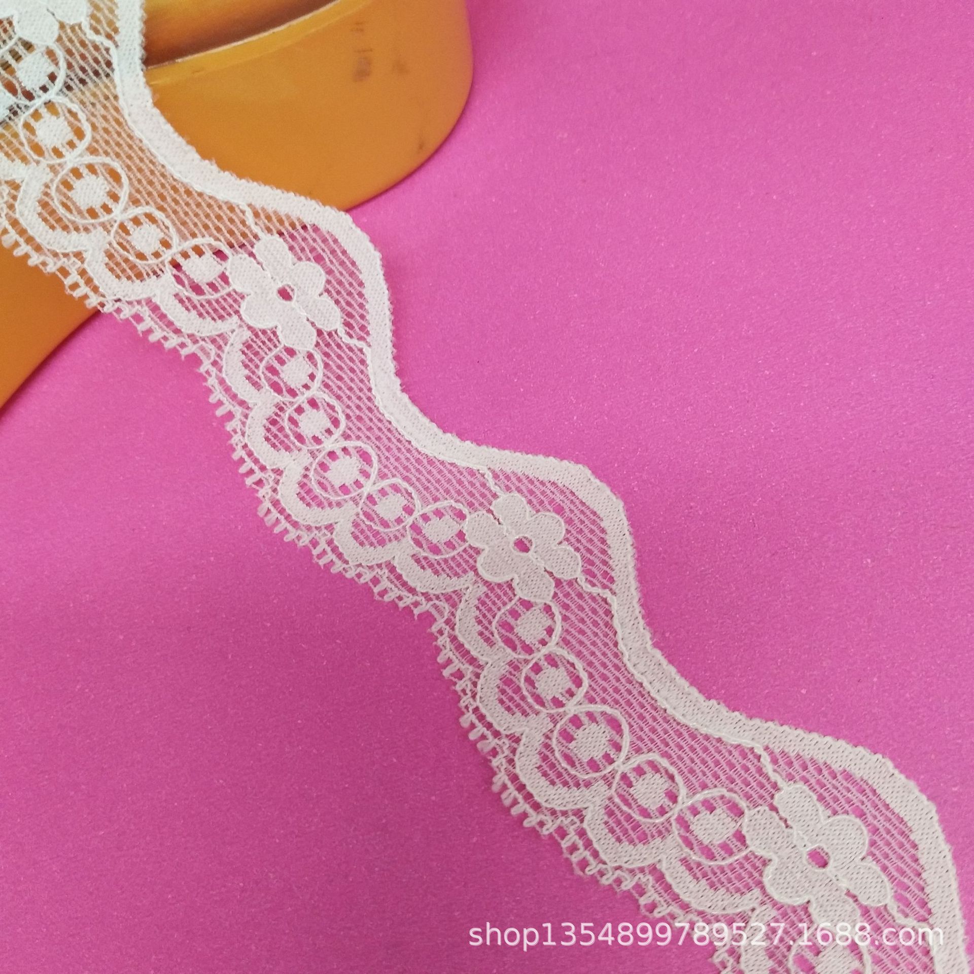 厂家现货批发2.5cm股线凹凸波浪弹力小蕾丝花边更多新款欢迎咨询