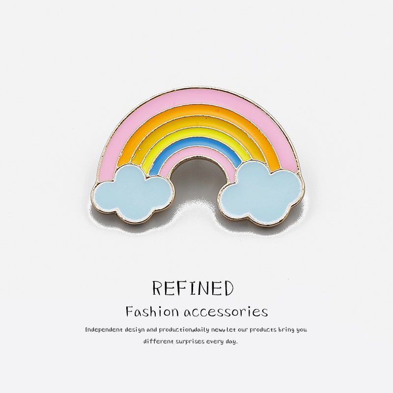 Cartoon Cute Colorful Rainbow Brooch display picture 7