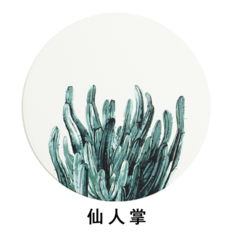 Nórdico creativo ins absorbente de cerámica antideslizante estera de cerámica estera taza decorativa estera con corcho montaña de café