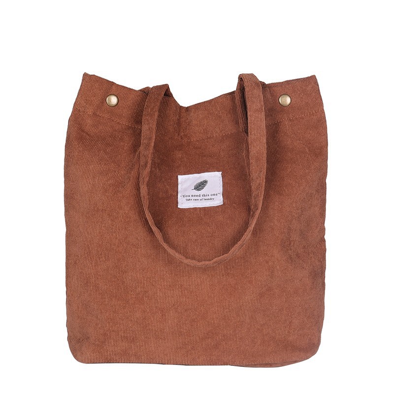 2021 new Korean women's handbag large capacity creative corduroy shopping bag cloth bag leisure fashion