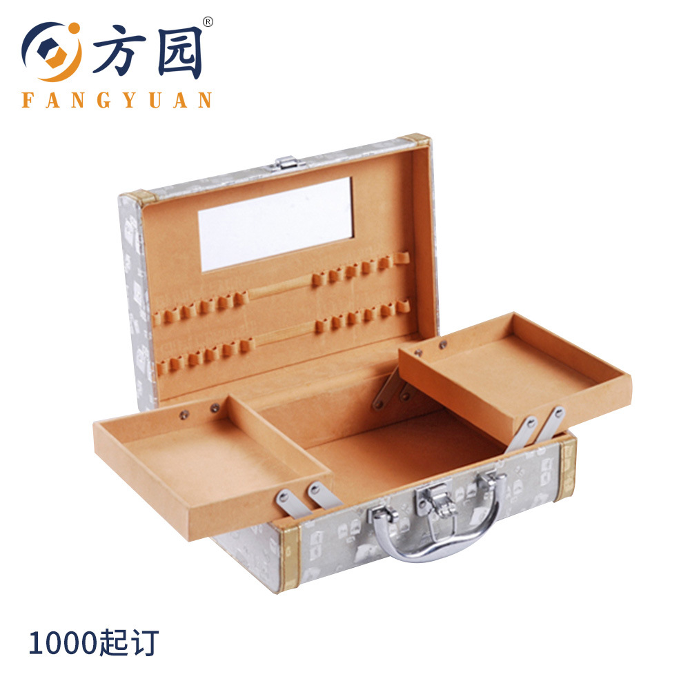 鳄鱼纹蝴蝶结石头纹化妆箱 皮革箱子 韩国日本黑色白色