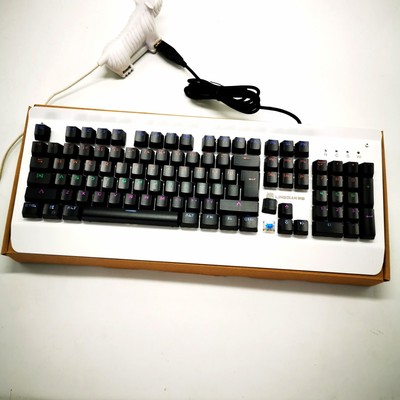 机械键盘混光青轴跑马灯金属面板网吧游戏电竞真正的机械键盘|ms