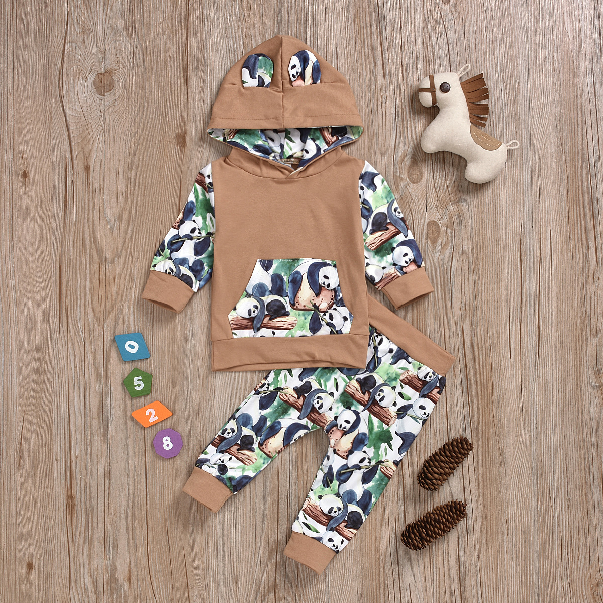 2-piece Printed Panda Fashion Children's Clothing Wholesale display picture 2