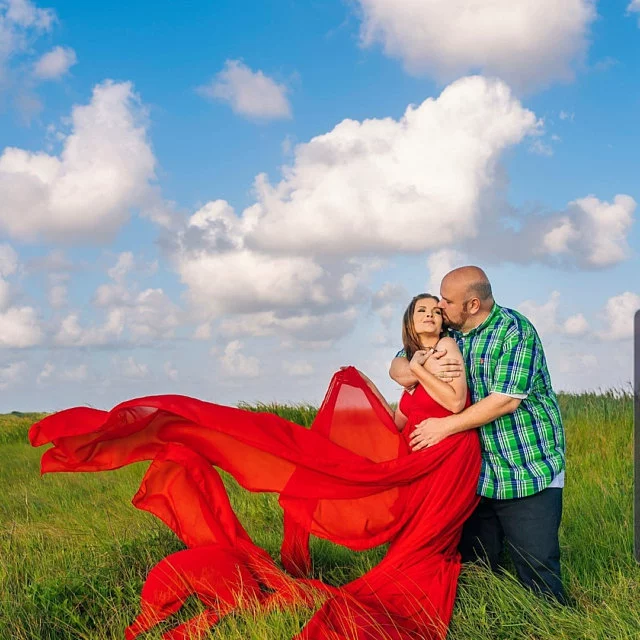 Vestido en movimiento para fotos