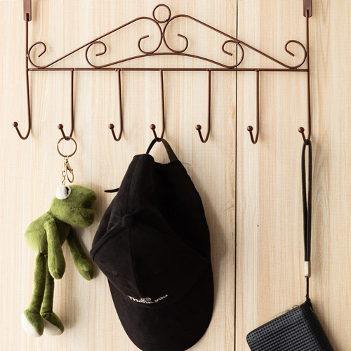 Creative European style door back hook, nail-free door back storage, traceless coat rack, wall hanging clothes rack, traceless hook