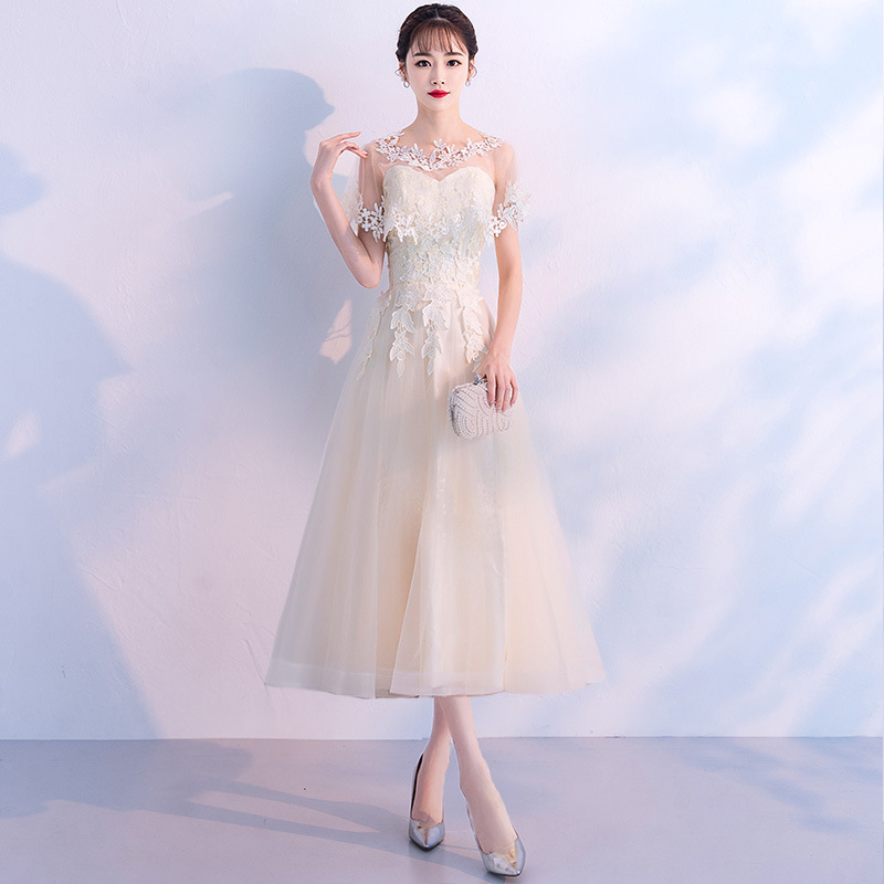 Vestido corto de dama de honor estilo hada, nuevo modelo 2026, moda de verano, estilo coreano, vestido de cóctel sin tirantes, vestido de fiesta para mujer.