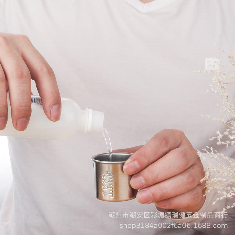304不锈钢医用服药杯药液量杯带刻度防碘伏送药杯子40/60/120ml-阿里巴巴