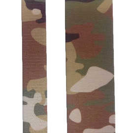 25mm 50mm 尼龙涤纶热转印花迷彩织带 任意涤棉迷彩图案定制优惠