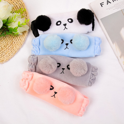 2019秋冬韓版新款卡通發帶創意熊貓發箍女洗臉洗頭發帶廠家批發女