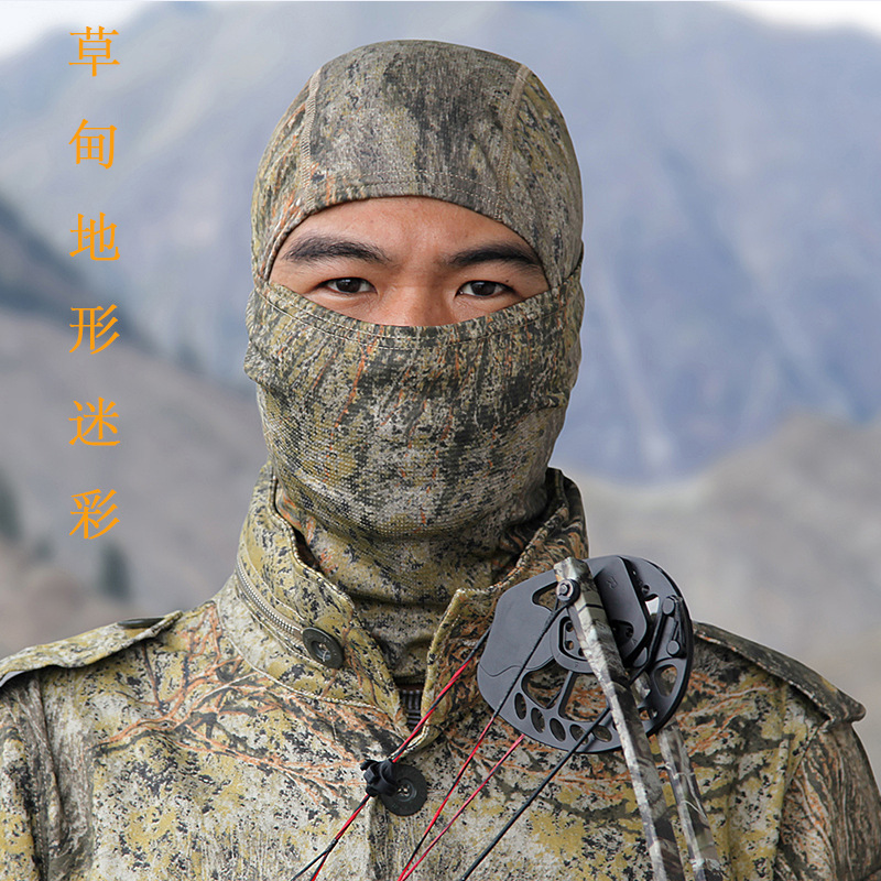 Jefe de camuflaje Ninja sombrero de secado rápido transpirable deportes bufanda al aire libre a prueba de viento a prueba de arena camuflaje bufanda