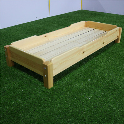 幼儿园床宝宝单人床叠叠床樟子松实木床儿童木质床厂家批发