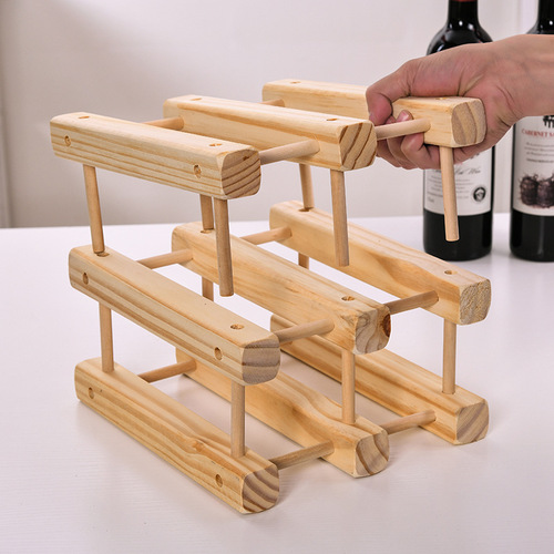 DIY Creative Wine Rack Wooden Wine Rack Fashion European Style Wine Display Rack Wine Cabinet