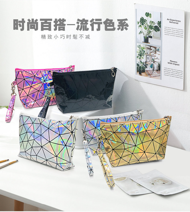 Girls New Lingge Cosmetic Bag Large Capacity Simple Storage Bag Small Portable Cosmetic Bag Wholesale Nihaojewelry display picture 12