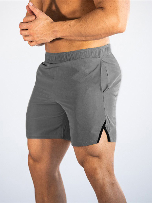 Comercio exterior de color sólido tablero ligero verano hombres pantalones cortos de fitness deportes casuales correr de secado rápido pantalones cortos de entrenamiento de baloncesto