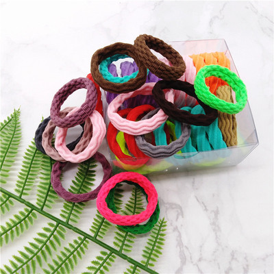 韩版彩色无缝提花毛巾圈 高弹力超耐用头绳发绳皮筋发圈厂家直销|ru