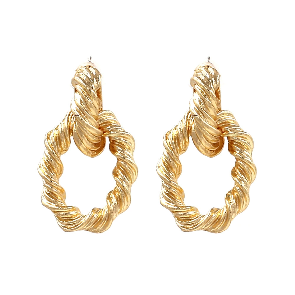 Креативные трехмерные металлические серти earrings, европейский стиль, оптовая продажа