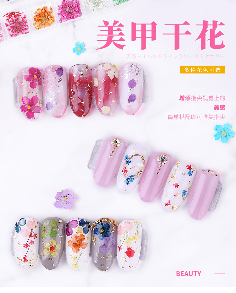 美甲干花 蕾丝干花 水仙花