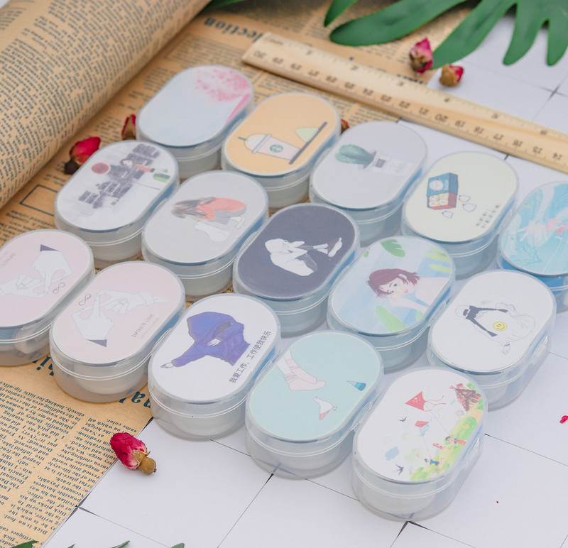 Contact lens box with mirror/beauty pupil box contact lens companion box care box/xy-131