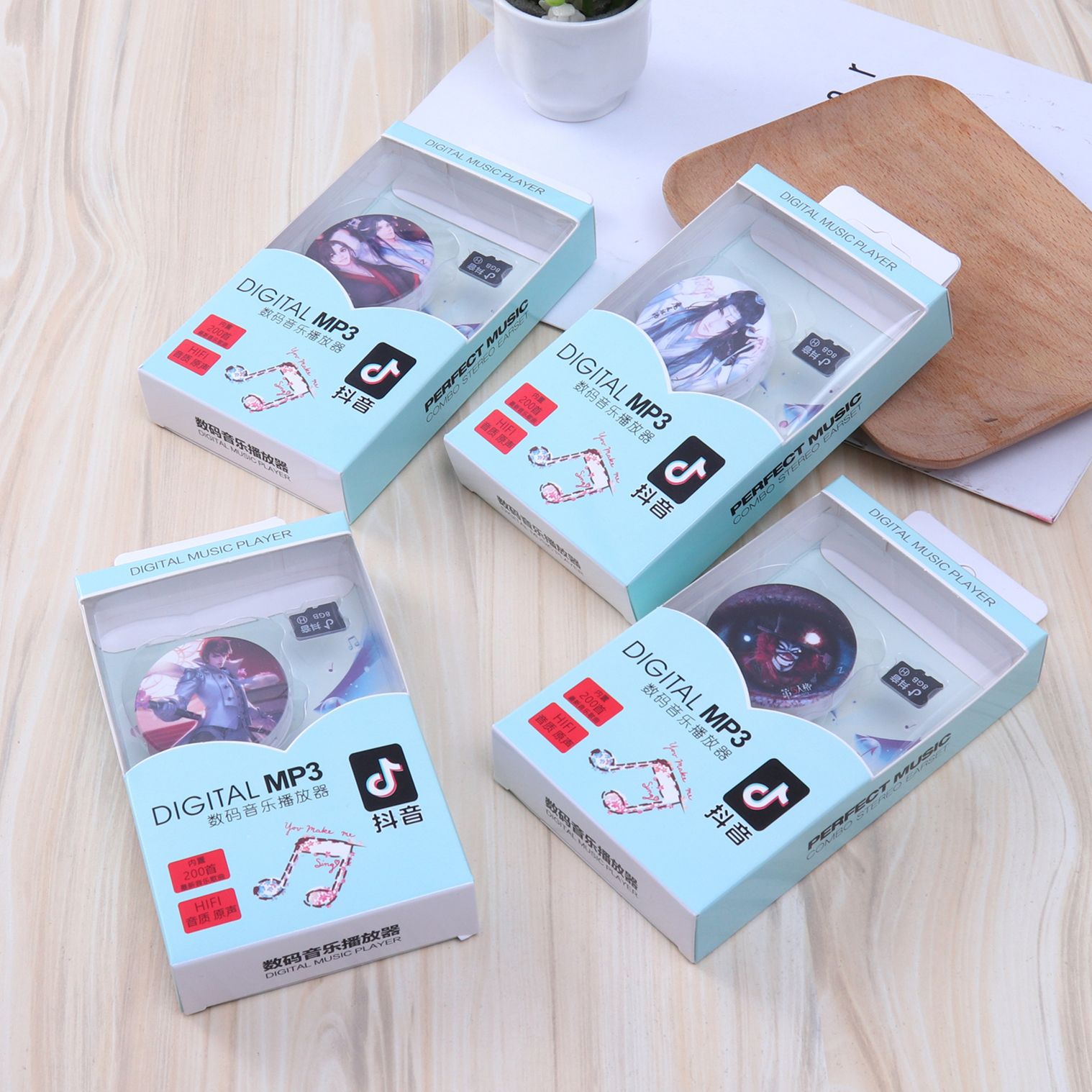 Circular Band Song TF Kaka comic Star Insert card MP3 music player fashion motion student MP3