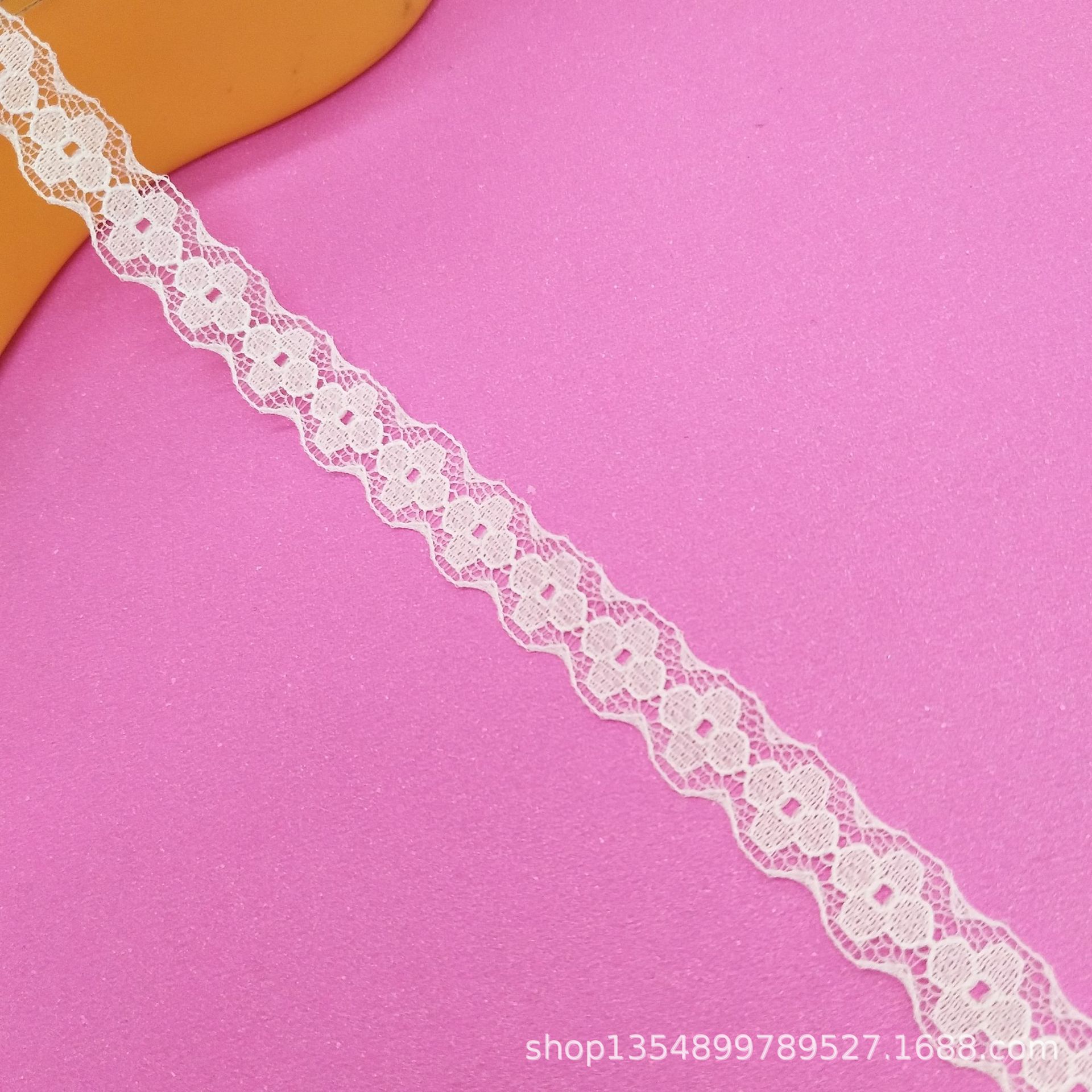 专业台湾版蕾丝花边工厂现货批发1.2cm高品质双波蕾丝花边
