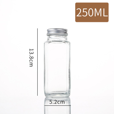 250ml 알루미늄 뚜껑 팔각형 병