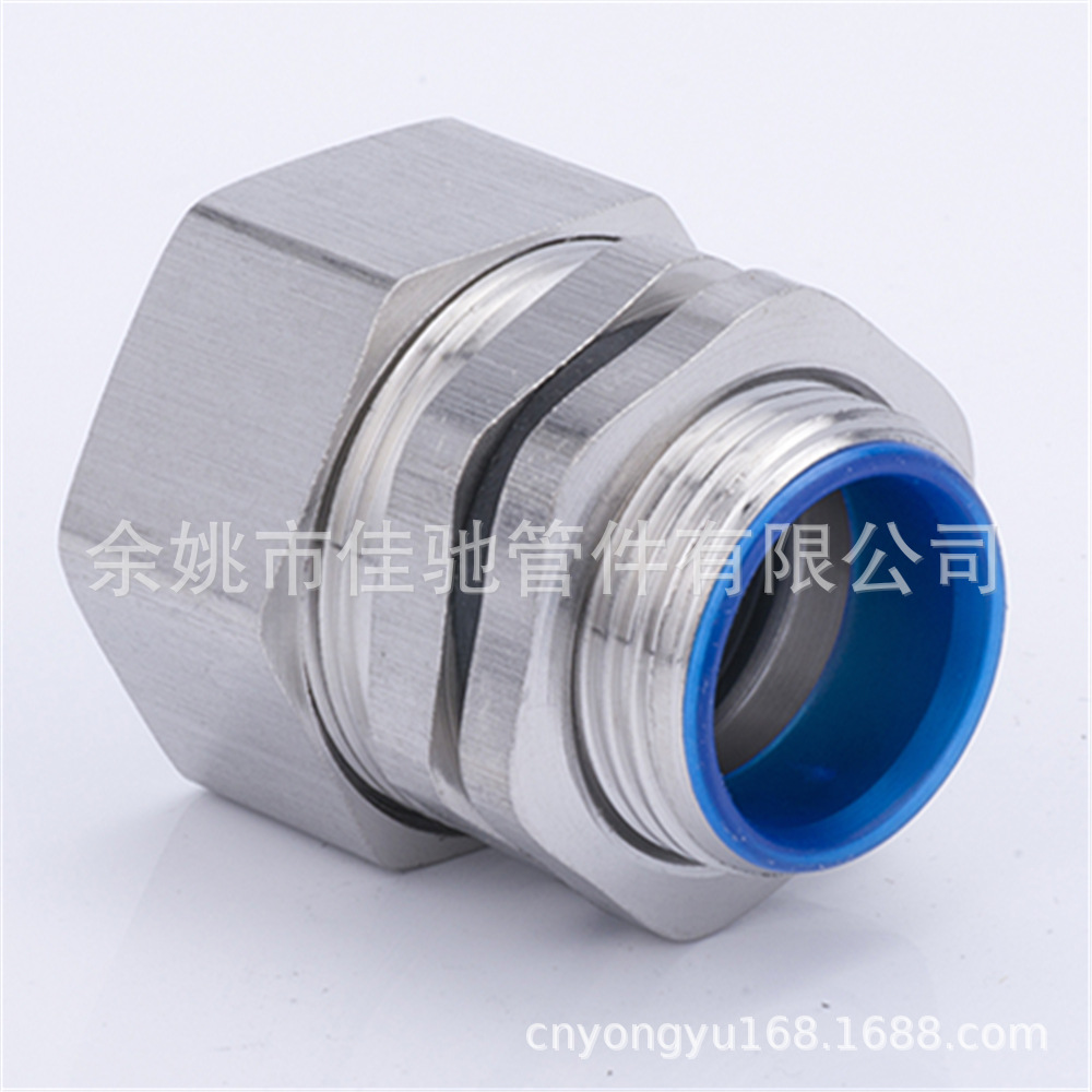 跨境供应 不锈钢304外牙穿线软管锁头锁母 蛇皮管接头