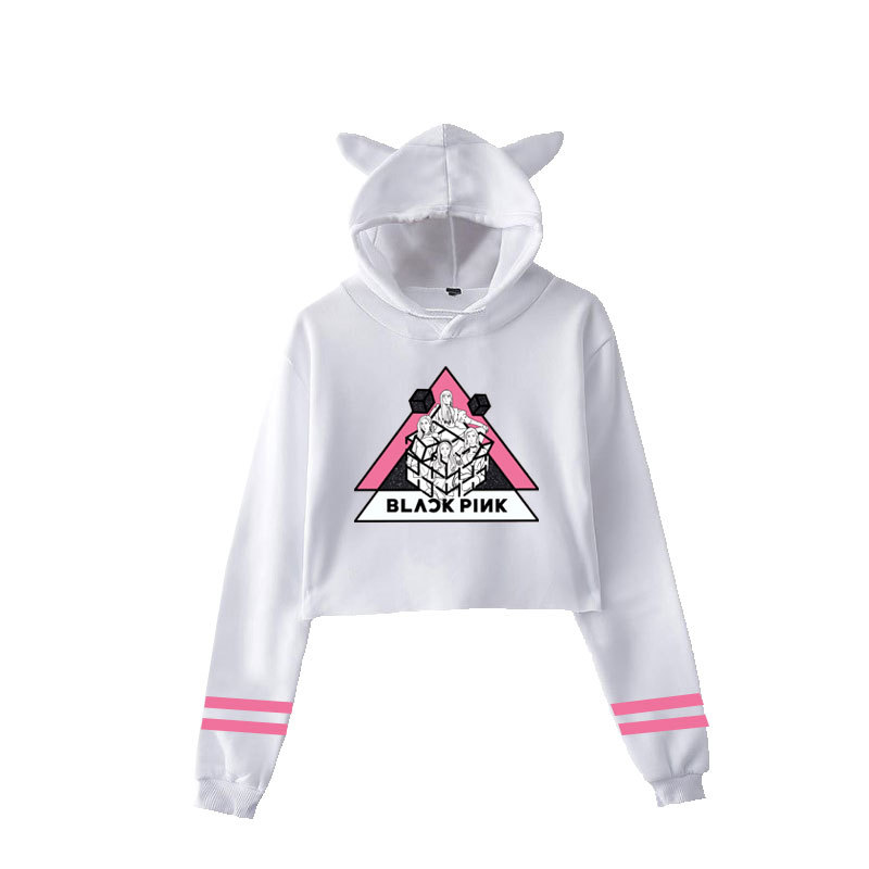 Blackpink Fashion Cat Ears Cotton Hoodie