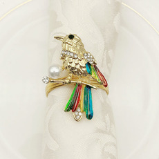 酒店动物喜鹊鸟餐巾扣餐巾圈餐巾环口布环厂家批发