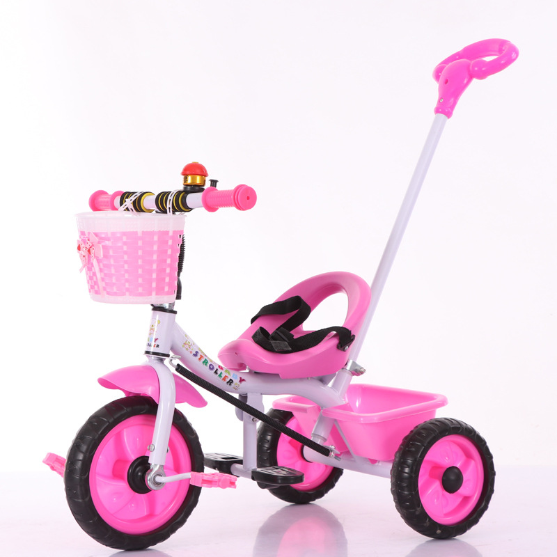 厂家直销儿童三轮车脚踏车大容量储物篮手推儿童三轮车宝宝玩具车
