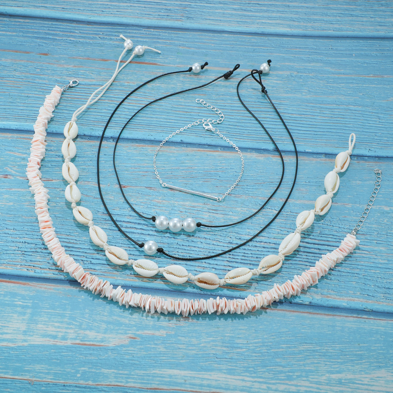 Shell Necklace Pearl Necklace Set Gravel Shell Fragment Necklace Women display picture 4