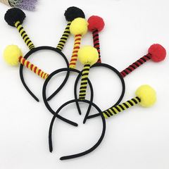 螞蟻蜜蜂毛毛蟲動物頭箍六一遊戲表演頭飾毛毛球頭飾發箍發卡