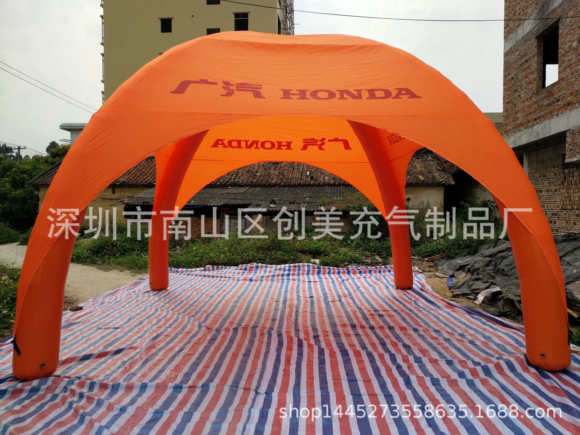工厂定制户外充气四角帐篷  pvc闭气帐篷 免搭建速开广告活动帐篷