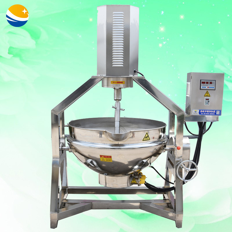 复合调味料熬锅 厂家加工电加热导热油夹层锅 大型炒火锅底料设备