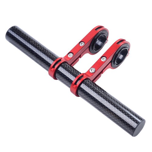 Mountain bike accessories handlebar extender with extended display holder, flashlight mount, carbon tube 20cm