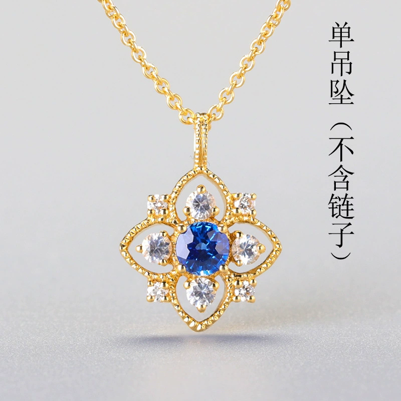 Изысканный камень инlay, сапфировый цирконий, кулон, цепочка для ключей сумки, ожерелье, европейский стиль, оптовая