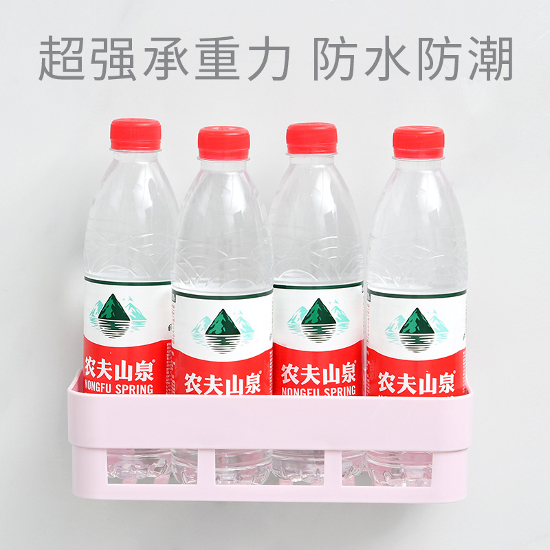 厂家直销壁挂免打孔浴室卫生间置物架厕所吸壁式吸盘收纳三角架|ms