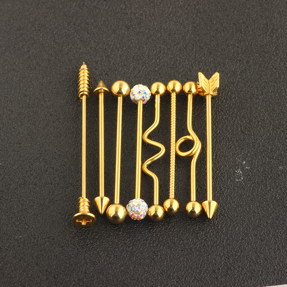 Fashion Solid Color Stainless Steel Ear Studs