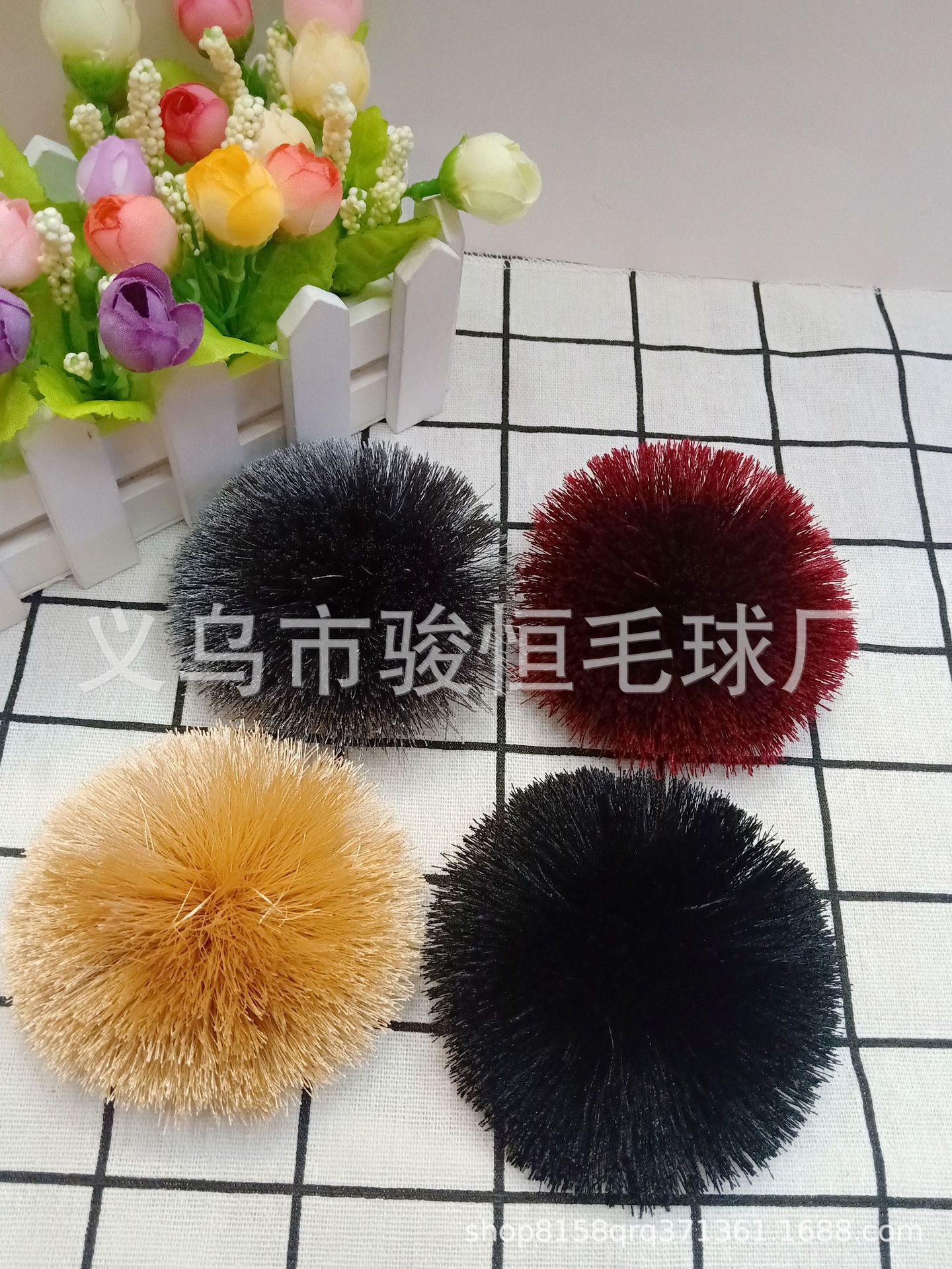 新款精美流苏鞋花 纯手工绣花线流苏花朵 毛球帽子拖鞋服配饰挂件
